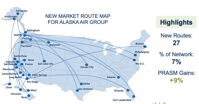 Alaska Airlines Airports Map