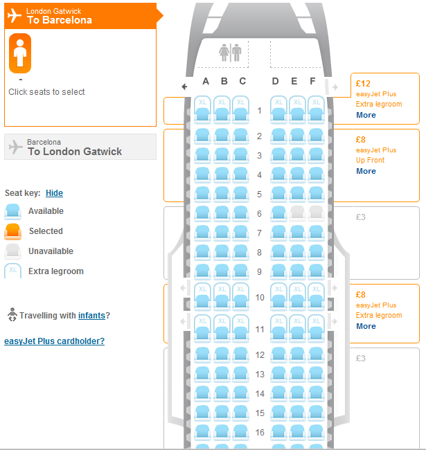 Easyjet Plane Seating Chart