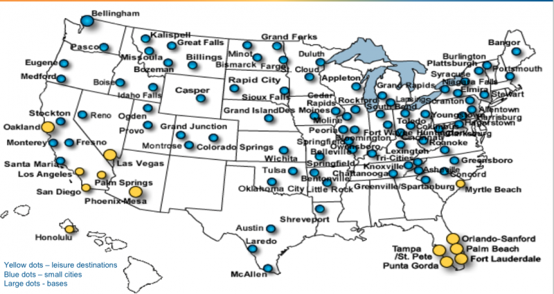 allegiant air route map Allegiant Air Works To Exploit Opportunities Created By