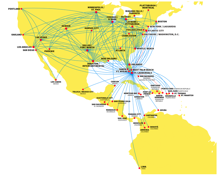 southwest airlines map from columbus ohio