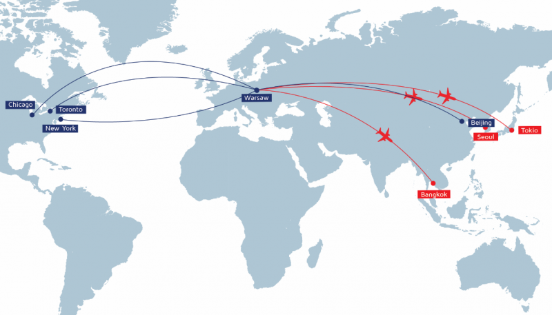 LOT Polish Airlines to launch new routes to Asia