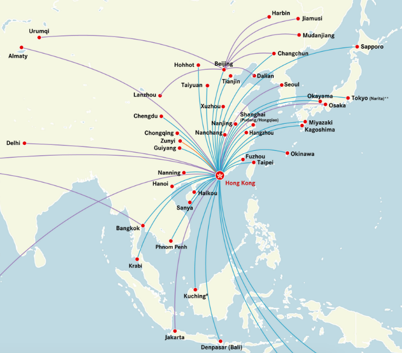 Hong Kong Express Route Map Hong Kong Airlines and HK Express   complex segmentation as they 