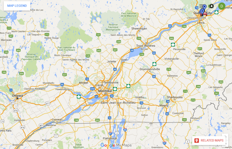 airports close to quebec city