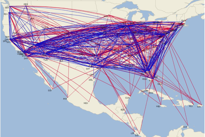 southwest airline map