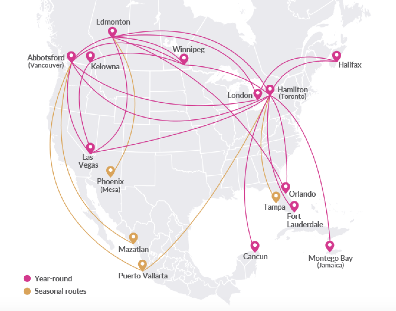 Flair Airlines Route Map Canadian Ulccs: Flair And Swoop Chase Growth Targets | Capa