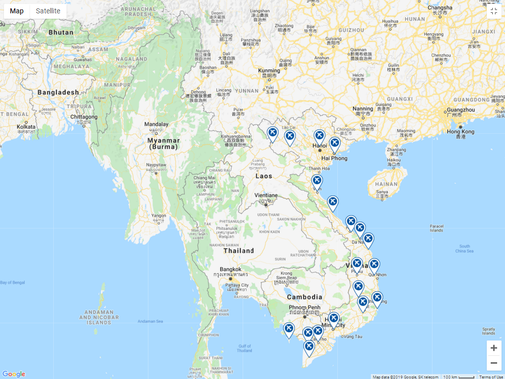 A Comprehensive Map Of Airports In Vietnam