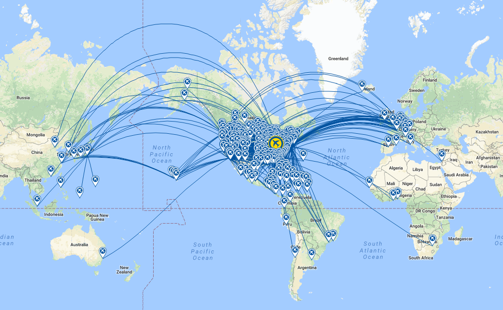 delta airlines world route map