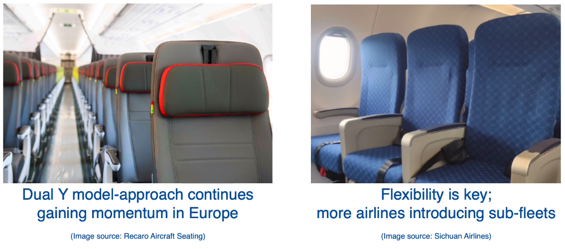 Seating Trend #2: Sub-fleets with a different seating configuration